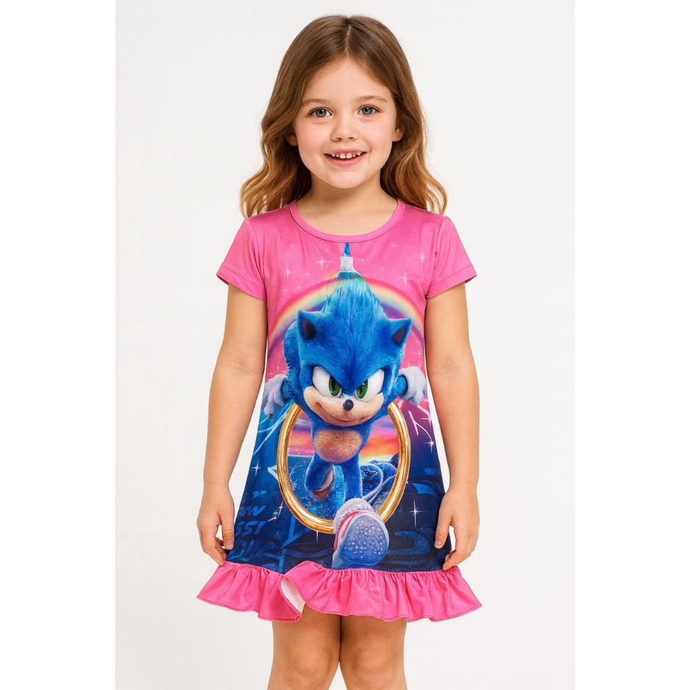 Little Girl’s Short Sleeve Pink Nightgown – Size 6 – NWT